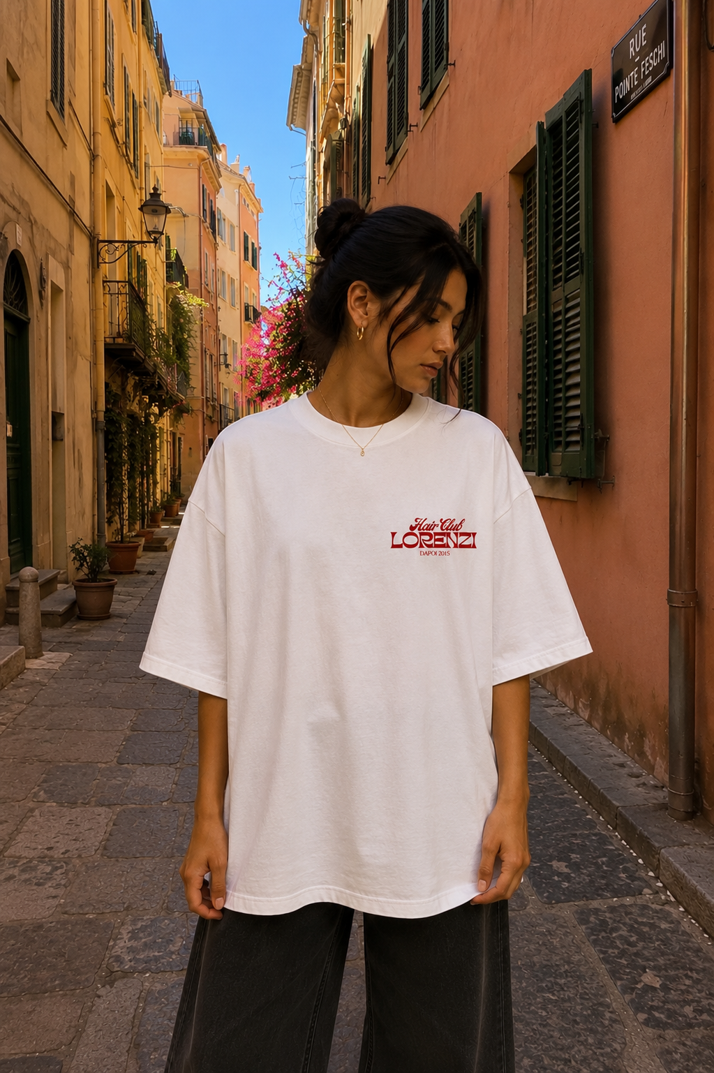 T-shirt Oversize Lorenzi Hair Club - face arrière